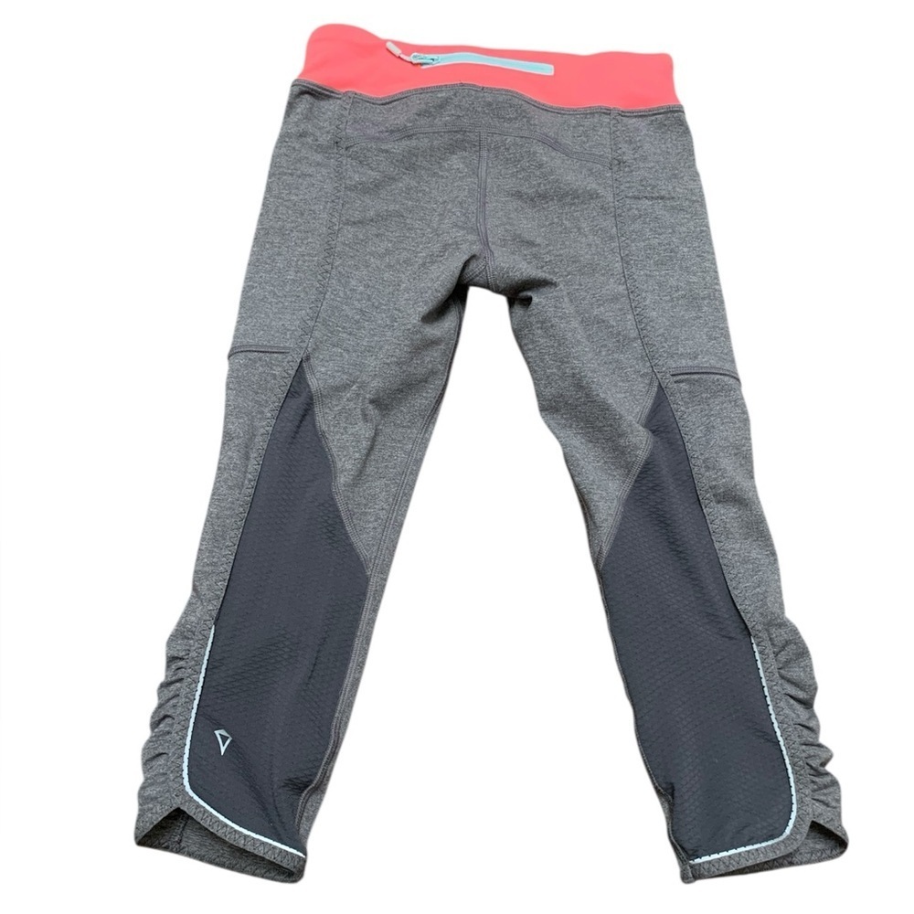 Ivivva By Lululemon Capri Crop Legging Running Reflective Mesh Youth Size (10)